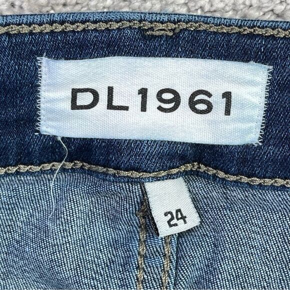 DL1961 Mara Jeans Women's 24 Blue Straight Ankle Mid-Rise Dark Denim Instasculpt - Picture 7 of 14